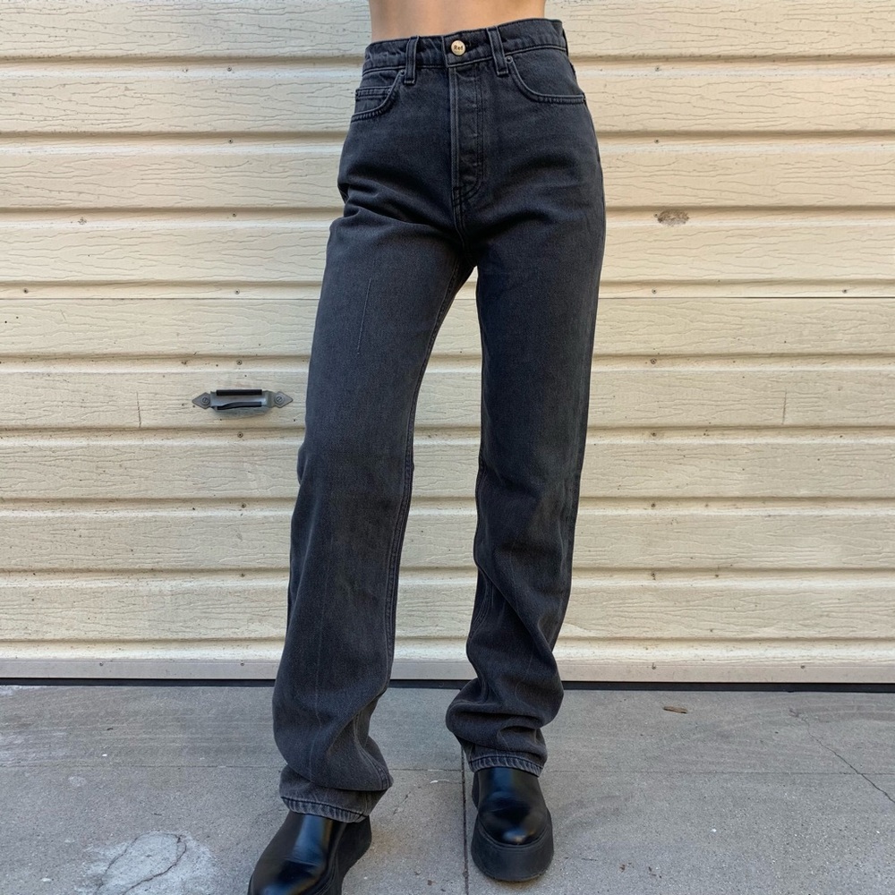 BLACK REFORMATION DISTRESSED HIGH WAISTED JEANS